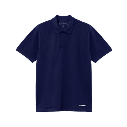 Navy Blue Solid Polo T-shirt
