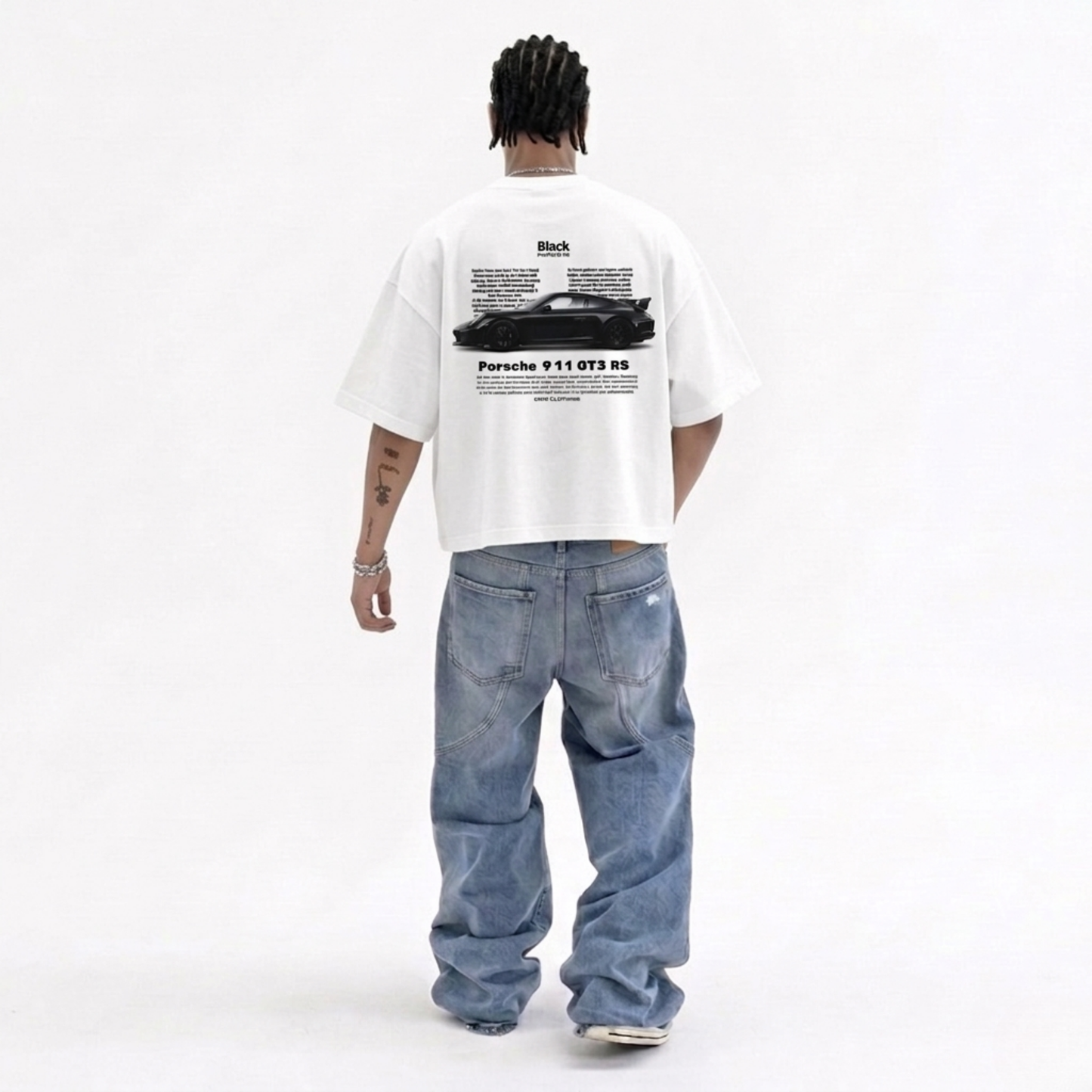 Black Porsche Oversized T-Shirt
